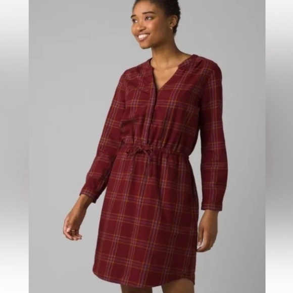 Prana Loop To Pines Organic Cotton Dress in Rhubarb - Picture 1 of 16